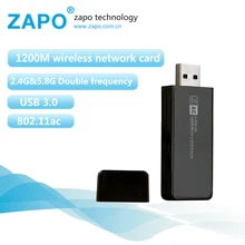 2016 New ZAPO 1200Mbps 2.41G-5G in stock 802.11a/b/n/g/ac adapter usb ethernet wifi wireless network card desktop wi-fi ac