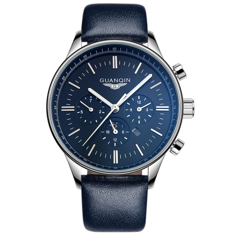 

GUANQIN GQ12003 Watches Men Luxury Top Brand New Fashion Men's Big Dial Designer Male Wristwatch relogio masculino relojes