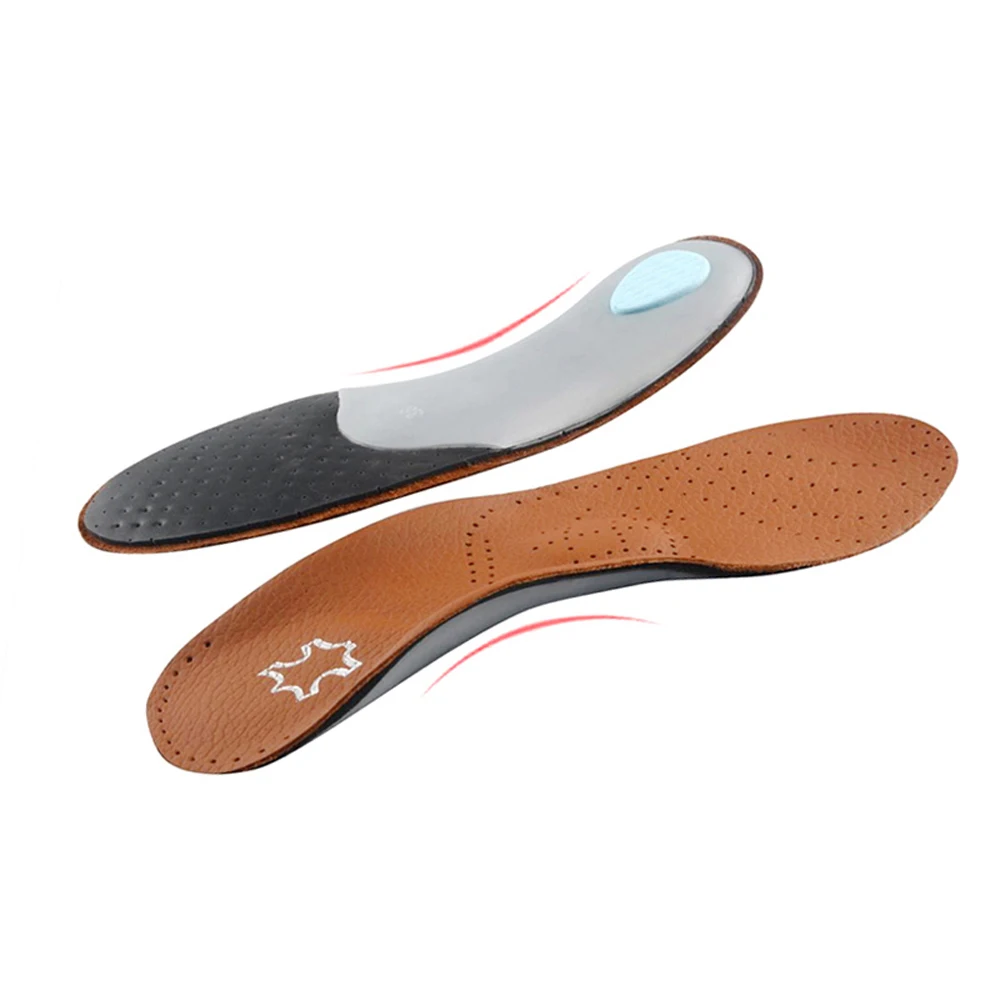 Demine премиум кожа ортопедические стельки антибактериальные активный углерод для плоской стопы супинатор обувь для ухода за ногами колодки для мужчин и женщин