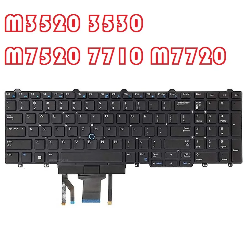 

Brand New Orignal Laptop Backlit Keyboard for DELL Precision M3520 3530 M7520 7710 M7720 Genuine Replacement M3520 7710 Keyboard
