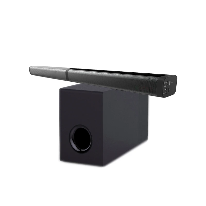 Отсоединяемая звуковая панель 2,1 каналов, Саундбар SAMTRONIC tv с сабвуферами, беспроводные и проводные звуковые панели Bluetooth 4,2, домашний кинотеатр - Цвет: Черный