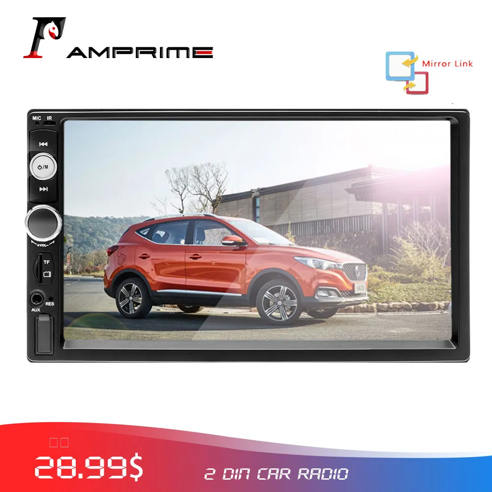 

AMPrime 2 din car radio 7" autoradio MP5 Auto Car audio Autoradio Bluetooth Backup Monitor 2din Touch Screen Multimedia player