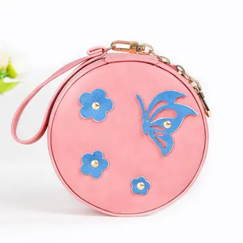 

Cute Mini PU Leather Jewelry Box with Zipper,Portable Delicate Princess Storage Box for Earring Ring Necklace Girl Birthday Gift