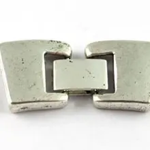 45 Sets Тибетского серебра крюк застежка для 15x2 мм кожаный шнур A12475