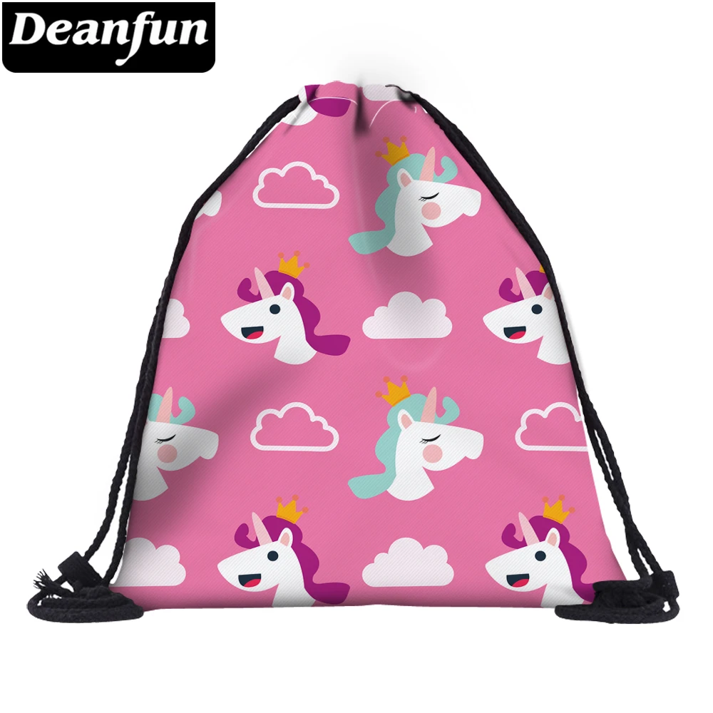 Deanfun 3D Печать Drawstring Сумка Единорог Pattern Kawaii для пляжного путешествия дропшиппинг 60106