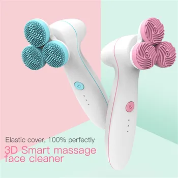 

Electric Vibration Silicone Facial Cleaning Brush Skin Care Wash Deeply Cleaning Device Remove Blackhead Pore Cleanser Massager
