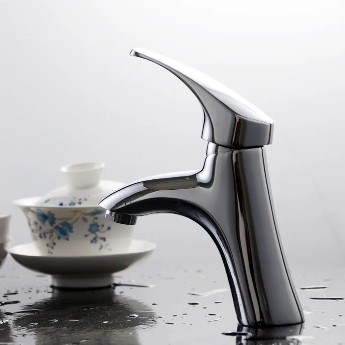 

Wholesale And Retail Promotion Chrome Hot Cold Polished Brass Bathroom Basin Faucet Vanity Sink Mixer Tap Torneira Cozinha