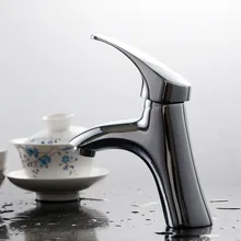 Atacado E Varejo Promoção Polido Latão Cromado Quente e Fria Torneira Bacia Banheiro Sink Vanity Toque Mixer Torneira Cozinha
