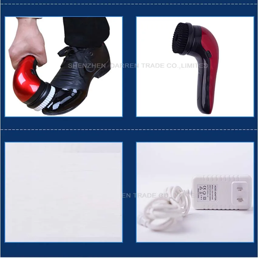 1 шт. полировочное оборудование для обуви многофункциональная бытовая электрическая машина для ухода за кожей обуви(серый и красный
