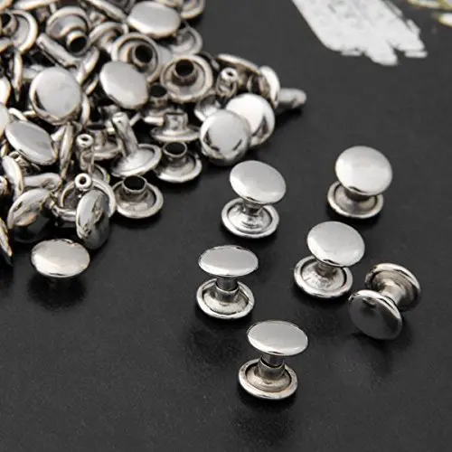 100 Sets Leather Craft Rapid Rivet Button Metal Snaps Fastenersrivet