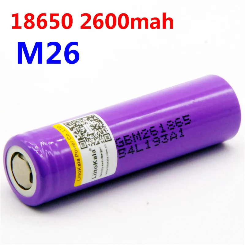 3 шт. LiitoKala для M26 18650 2600mah 10A ICR18650 m26 2600mAh 3,7 v Зарядка 18650 для фонарика power bank