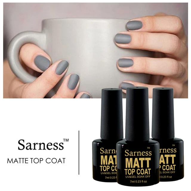 Sarness Matte Top Coat Gel Nail Polish Design Base No Sticky Sarness Matte Top Coat Gel Nail Polish Design Base No Sticky Layer Uv Led Lucky