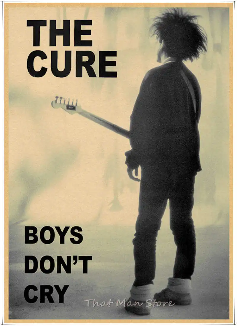 The Cure Rock Band музыка крафт-бумага плакат гостиная столовая настенные декоративные картины 30*21 см - Цвет: Серый