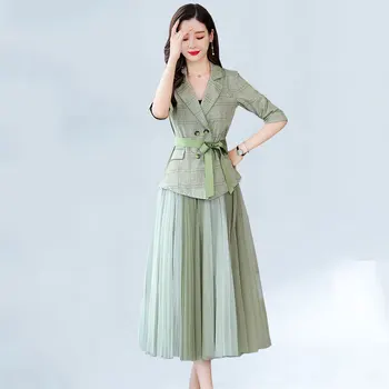 

Trendy Top And Skirt Women Two Piece Outfits Chic Year-old Female Costume Ensemble Femme Deux Pieces Conjunto Feminino Suit Set