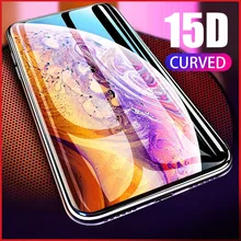 H& A 15D защитное стекло с закругленными краями для iPhone 7 8 6 6S Plus xr x xs max закаленное защитное стекло xs max x стеклянная пленка