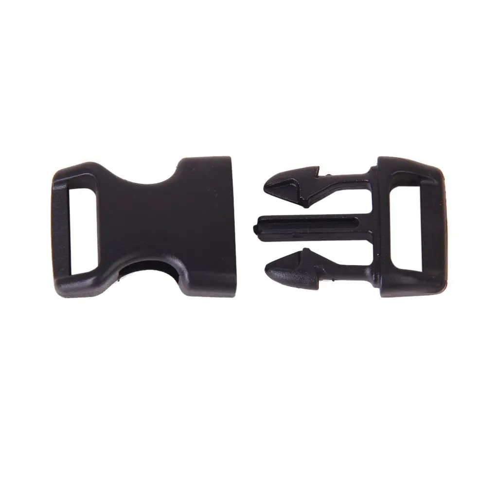 

10pcs 5/8" Side Release Plastic Buckles for 0.6" Webbing Straps Black