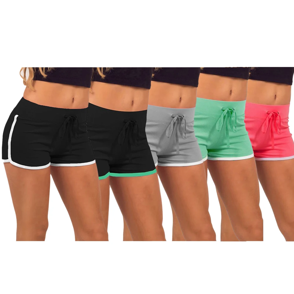 Fat Girl's Summer Solid Cotton Sports Shorts Yoga Large Size Hot Shorts Exercising Running Workout Gym Sport