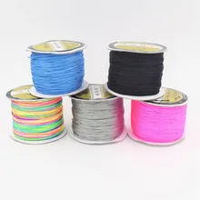 5 цветов 100 м нейлоновый шнур китайский узел макраме шнур браслет плетеная нить DIY кисточки вышивка бисером шамбалла нить