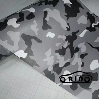 

Black Gray Grey Camouflage Vinyl Wrap Film Car Wraps With Air Bubble Free Truck Car Motorcycle Decal Car-styling Sticker