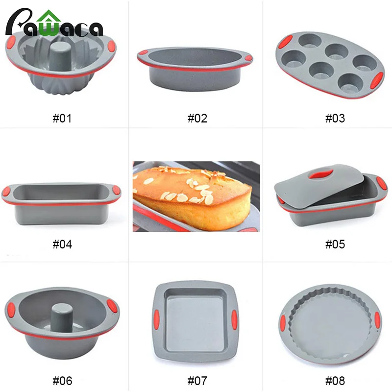 

8 Style Silicone Round Hollow Cakes Mold DIY Baking Pie Cake Pan Tray Deep Cupcake Muffin Cup Toast Box Cake Mold Baking Dish