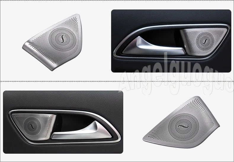 Angelguoguo Car  Audio Speaker rear Car Door Loudspeaker Trim Cover For Mercedes Benz GLA CLA  A B Class