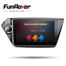 Funrover 9 “Android 8.0 2 din Auto multimedia DVD player Per Kia Rio K2 2011 2012 di navigazione per Auto radio registratore a nastro video player