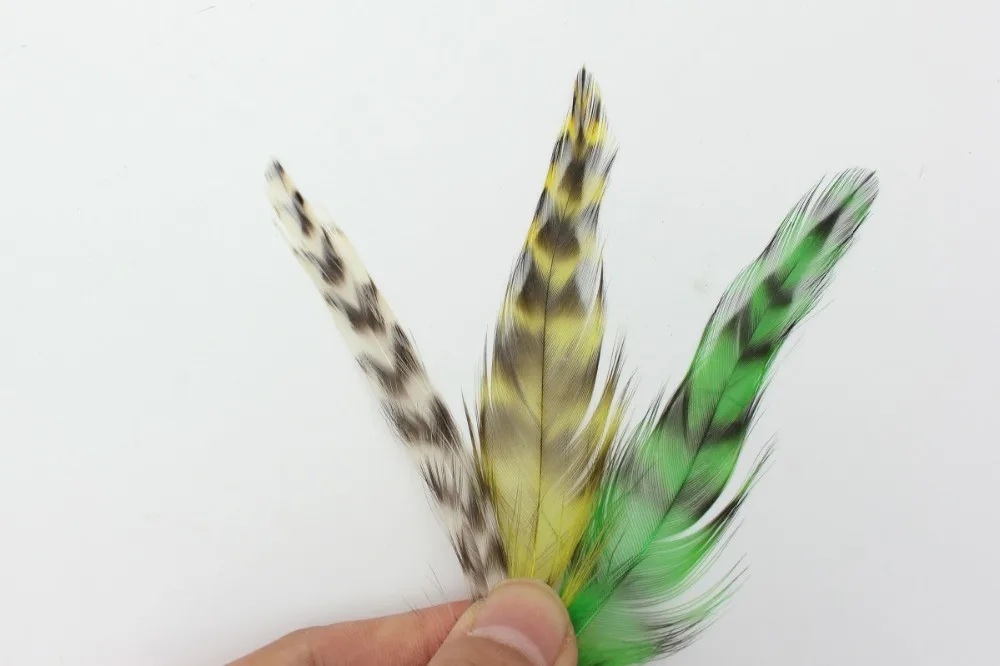 Tigofly 30 шт. 3 цвета черный Зазубренный натуральный петух гризли Hackles перья материалы для завязывания