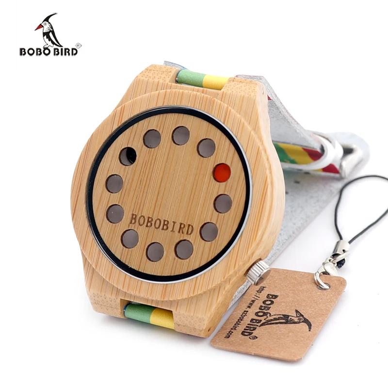 2017 BOBO BIRD Brand Men's Watches Bamboo Wood Wristwatches Male Luxury Wooden Watch as Gifts relogio masculino C-A01