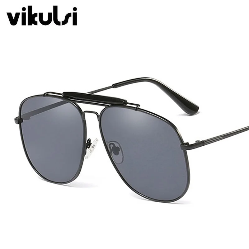 Брендовые дизайнерские солнцезащитные очки унисекс для женщин и мужчин, новинка, винтажные Роскошные негабаритные Квадратные Солнцезащитные очки для женщин, UV400 Oculos De Sol - Цвет линз: E133 black black
