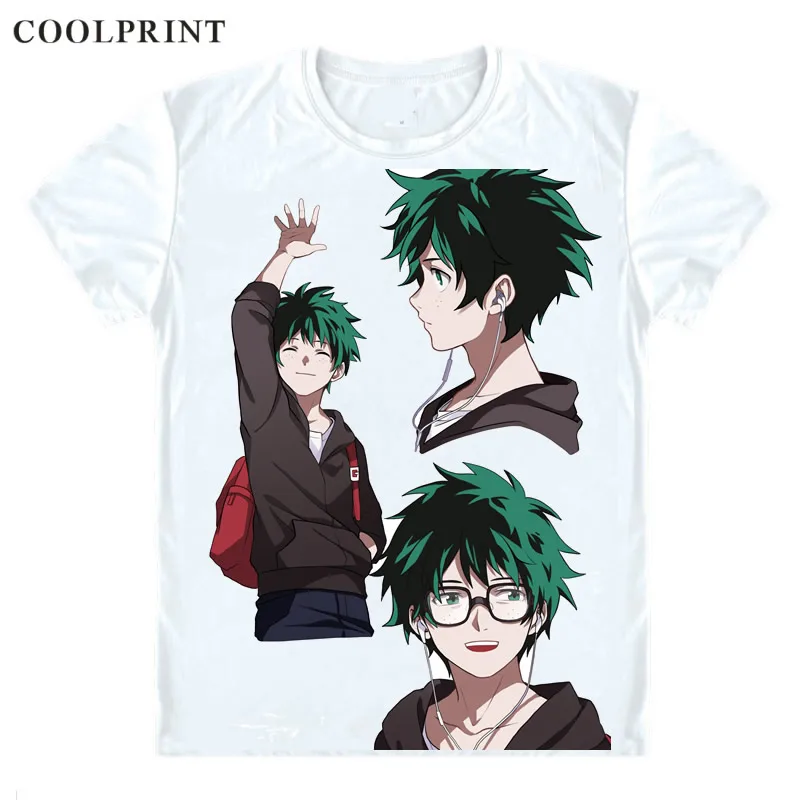 Anime My Hero Academia Midoriya Izuku Unisex Casual Short Sleeve T-shirt Tee #11