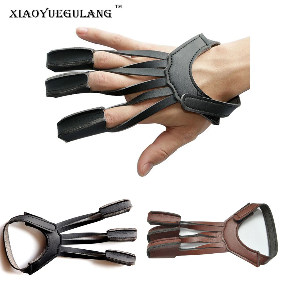 High Quality 3 Finger Archery Protect Glove Archery Glove Ultrafiber