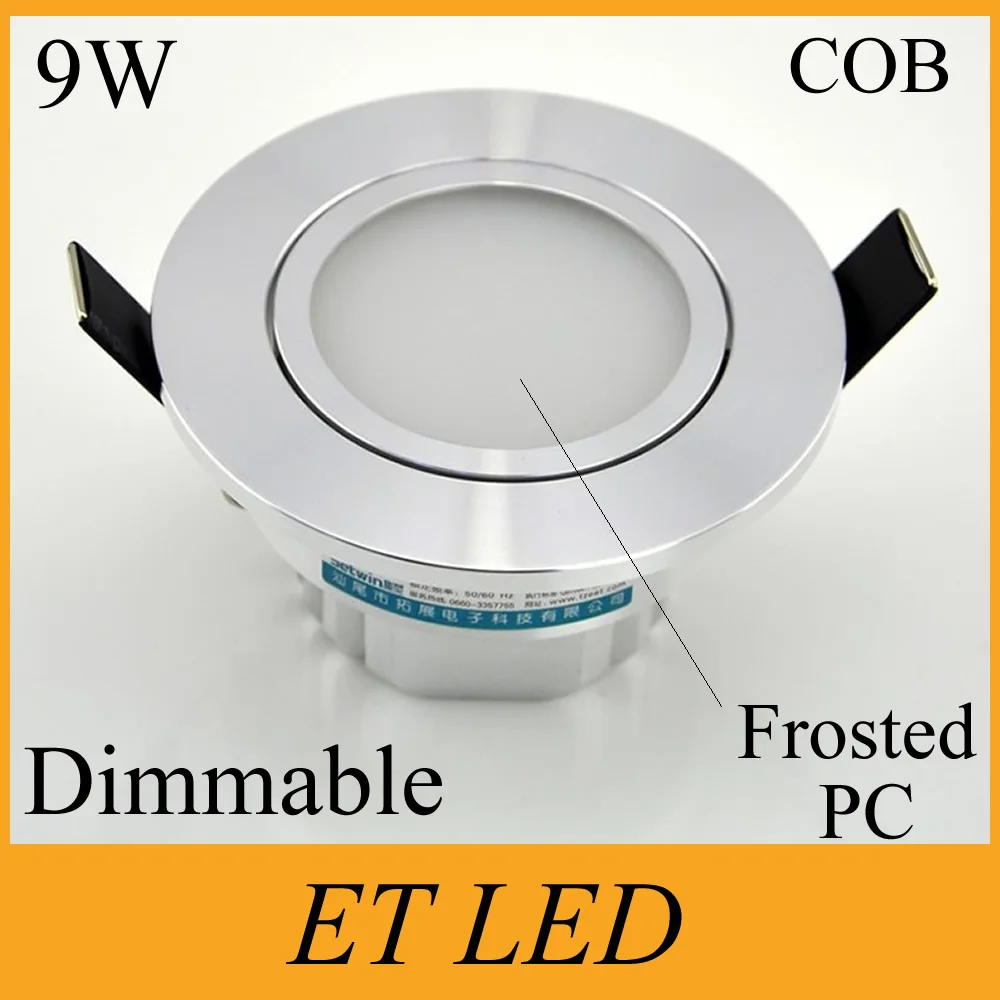 

LED Spotlight COB 9W Epistar LED Recessed Cabinet Wall Spot Down light Dimmable Ceiling Lamp Cold Warm White For Home Lighting