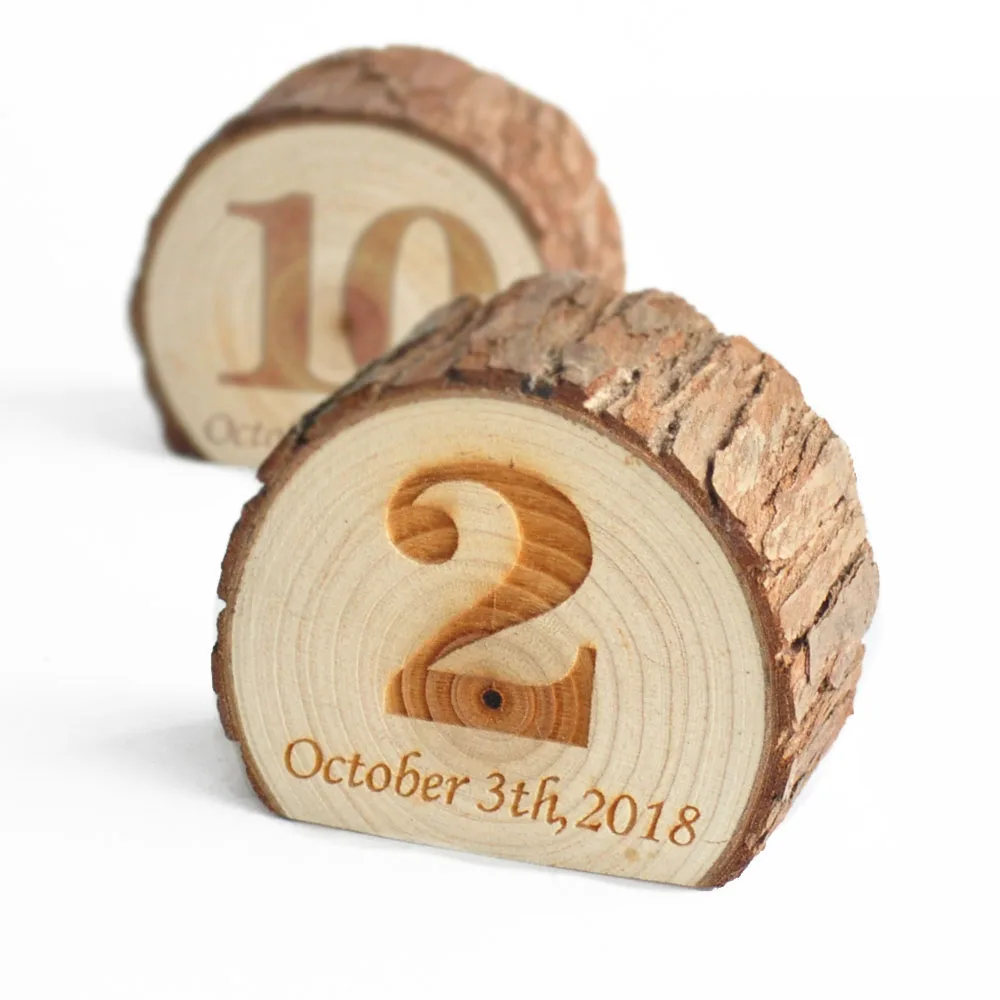 

Wooden Table Numbers,Personalized Date Standing Numbers,Rustic Table Numbers Decal,Wedding Reception Decor,Party Favor