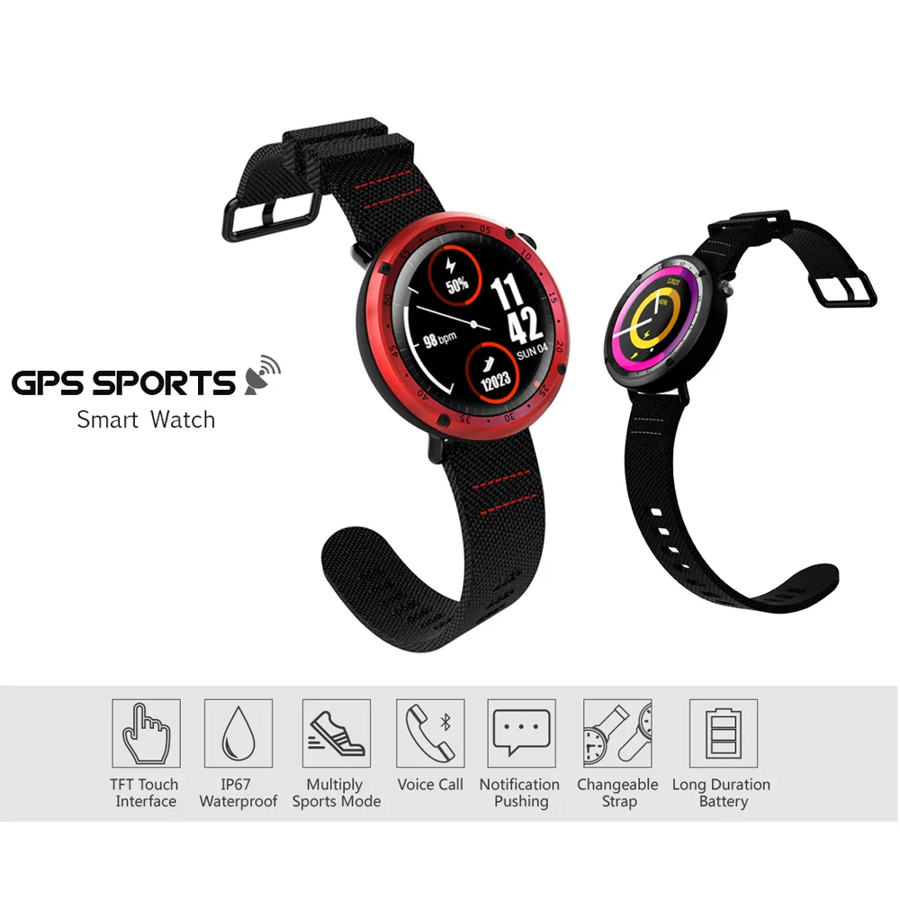 Senbono L19 gps Спорт smart watch Поддержка фитнес трекер компас высота сердечный ритм IP67