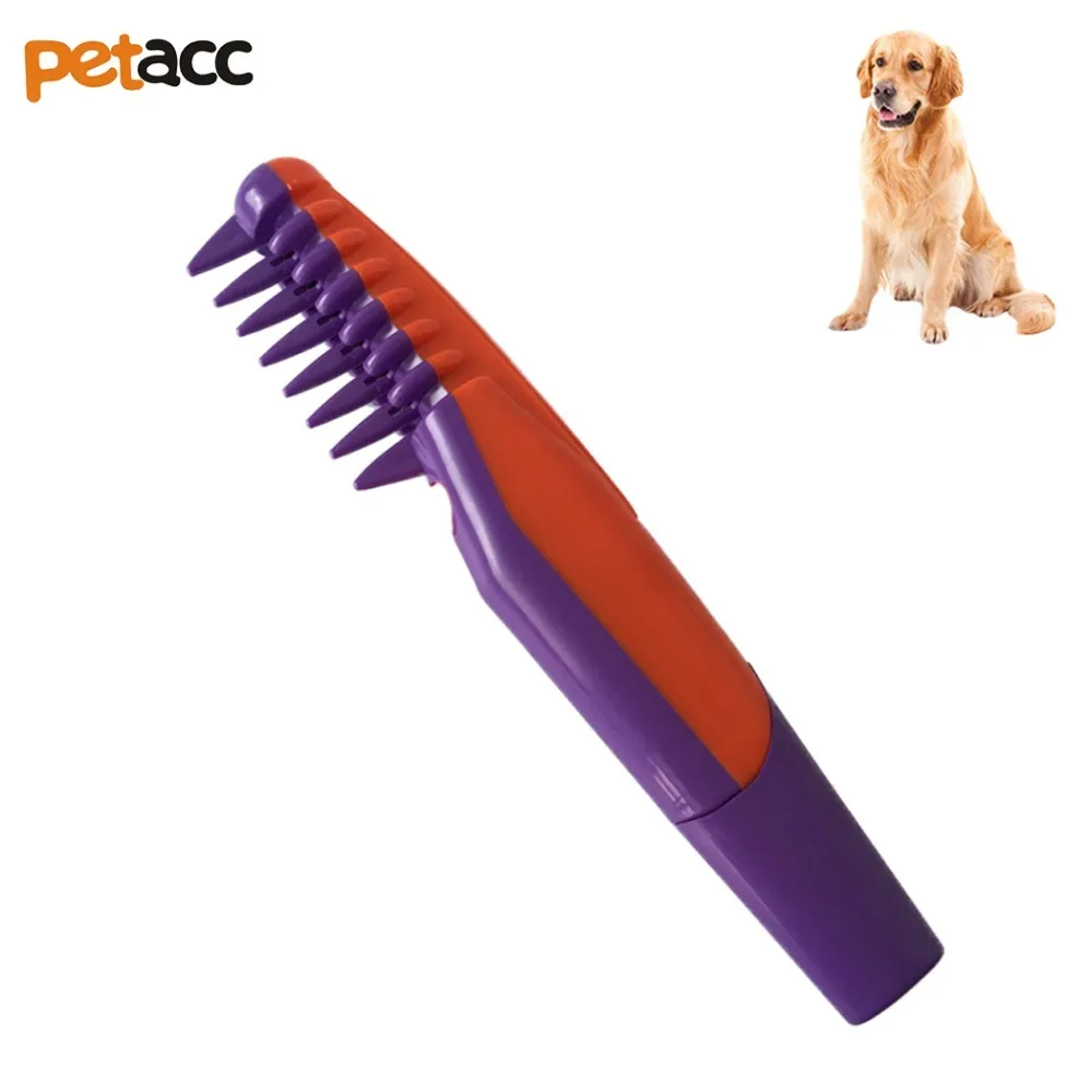Petacc Pet Grooming Comb Stainless Steel Blades Dog Dematting Comb Portable Cat Shedding Brush