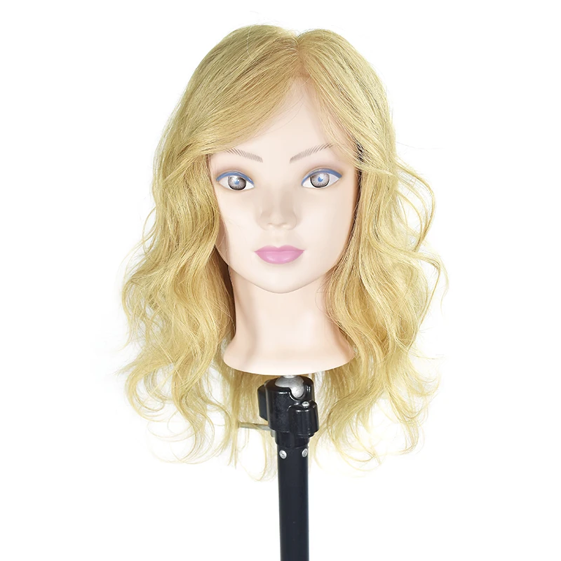 Mannequin Head 100 Human Hair Hairdressing Hair Training Head