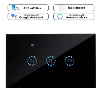 

US Smart WiFi Curtain Switch For Electric Curtain Roller Shutter Blind Motor Voice Control Google Home Alexa Smart Life