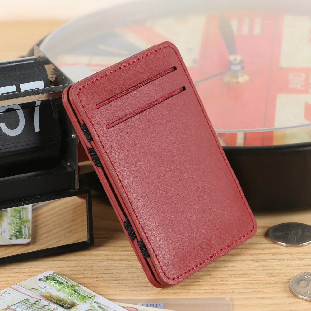 Aelicy тонкий кожаный ID/держатель кредитной карты Двойные передний карман кошелек с RFID Блокировка кожаный чехол для визиток для мужчин
