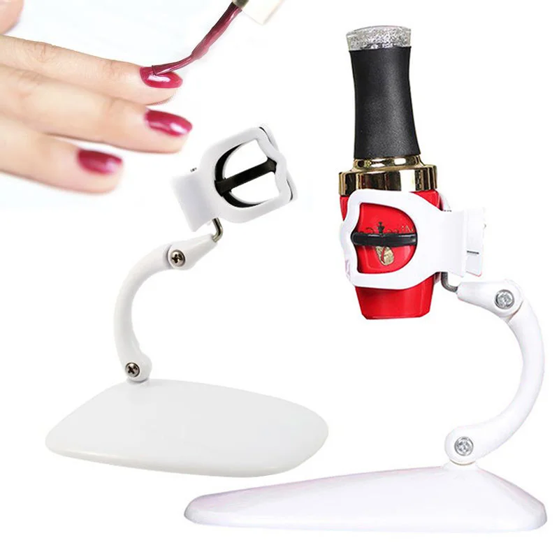 Shellhard 1pc Hand Free Nail Polish Holder Pro Grip and Tip Finger Nail Polish Bottle Holder Stand For Nail Beauty Tool
