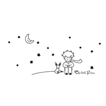 Высокое качество, 3 цвета, звезды, луна, Маленький принц, мальчик, настенные Стикеры, домашний декор, настенные наклейки, Прямая поставка