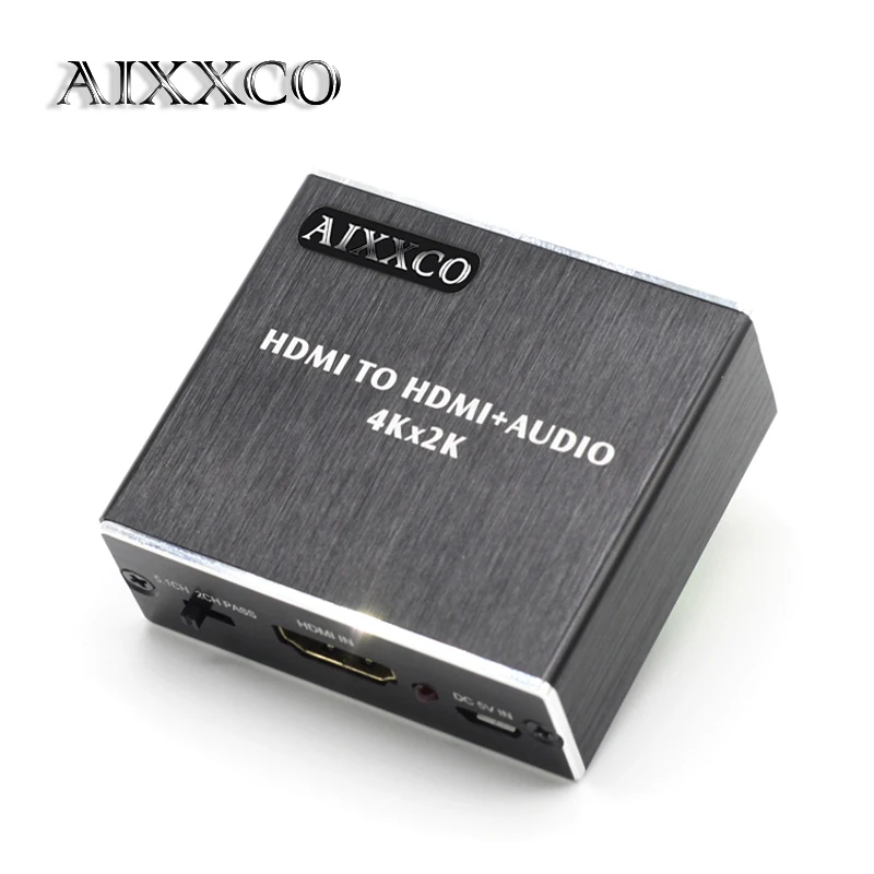 Аудио экстрактор AIXXCO HDMI в с оптическим TOSLINK SPDIF + 3 5 мм стерео аудио конвертер