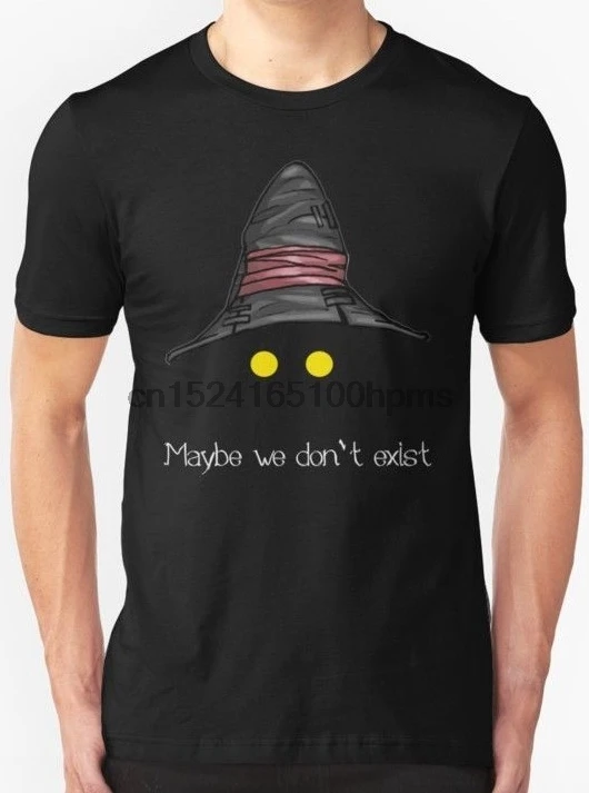 Возможно мы не существуют-Final Fantasy IX (Vivi) Футболка мужская черная размер S-2XL |
