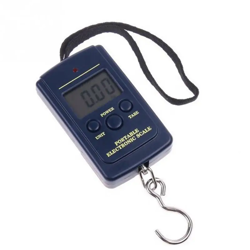 

0.01kg - 40kg Digital Hanging Scale Luggage Weight Balance Steelyard Black LCD Mini Pockets Scale Electronic Scale with strap
