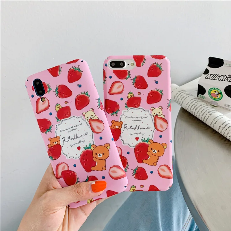 

Cute Bear Cartoon Case For Huawei P20 P30 Pro Strawberry Funda For Huawei Honor 9 10 Lite 8X Cover for Nova 3 3i 2s Mate 20 Pro