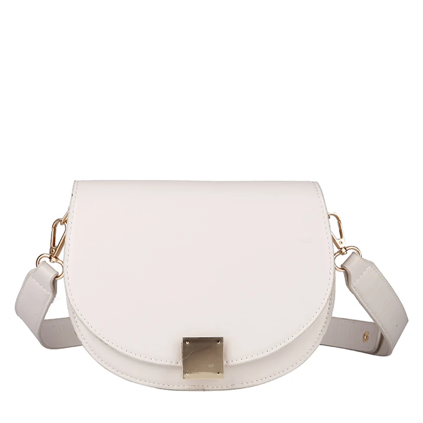 

2019 Brand Women Saddle Bags Luxury Handbags Women Messenger Bags PU Leather Girls Fashion Leather Belt Strap Shoulder Bag
