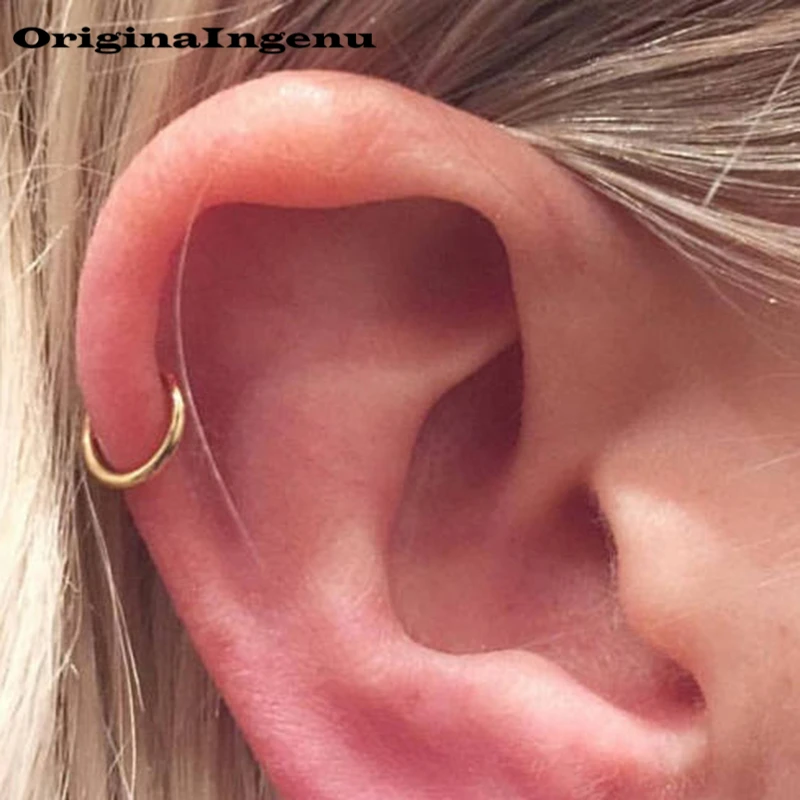 

Jewelry Earrings for Women Handmade Parallel Stacking Lines Cuff Piercing Cartilage Customizable Piercing Earings