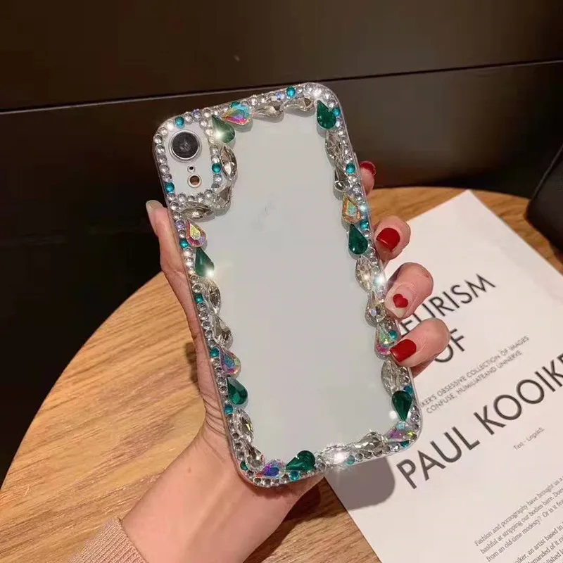 Изготовленный на заказ Bling Crystal Rhinestone Алмазный Корпус телефона Fundas для Huawei P30 P20 Pro
