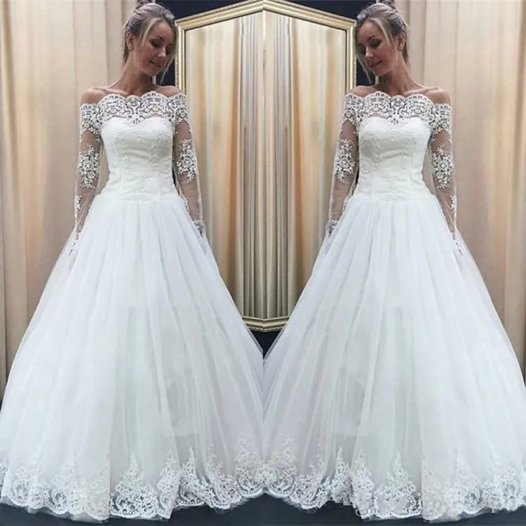 off-the-shoulder-long-sleeves-lace-wedding-dresses-bridal-gowns-custom-made-vestidos-de-novia-2018
