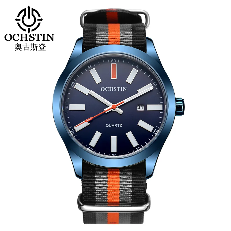 Мужские спортивные часы OCHSTIN, нейлоновый ремешок NATO, 3 АТМ, водонепроницаемые мужские часы, модные мужские часы Hodinky, мужские купоны