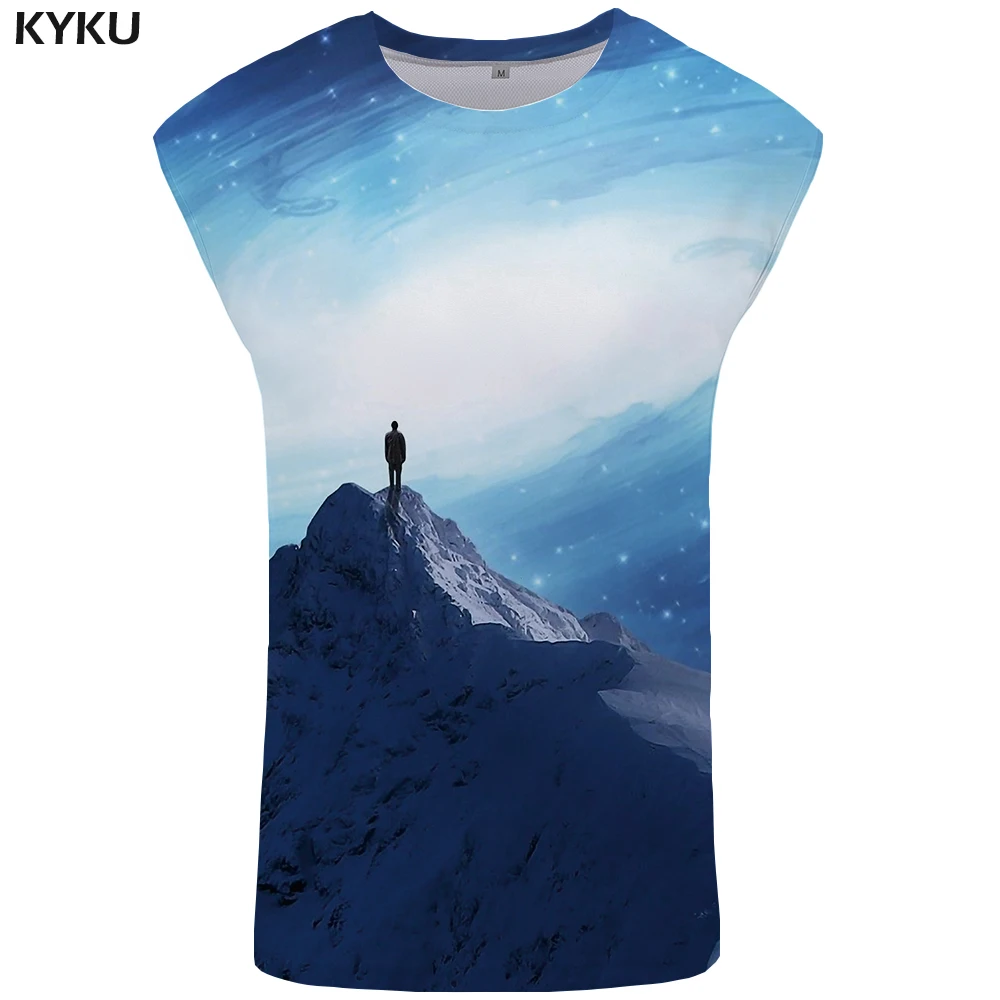 Kyku Brand Galaxy Tank Top Men Character Singlet Mountain Stringer Images, Photos, Reviews